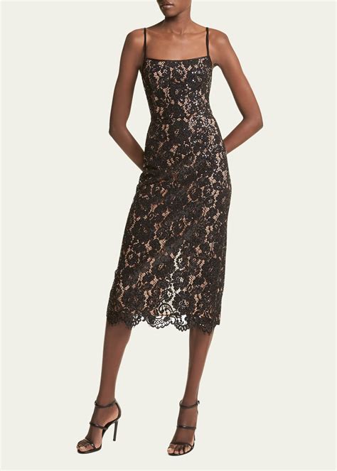 michael kors lace look satin dress|Women's Designer Dresses & Occassion Dresses .